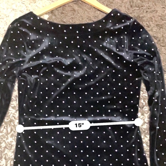 H&M Studded Rhinestone Long Sleeves Short Bodycon Dress Size M - Picture 7 of 13